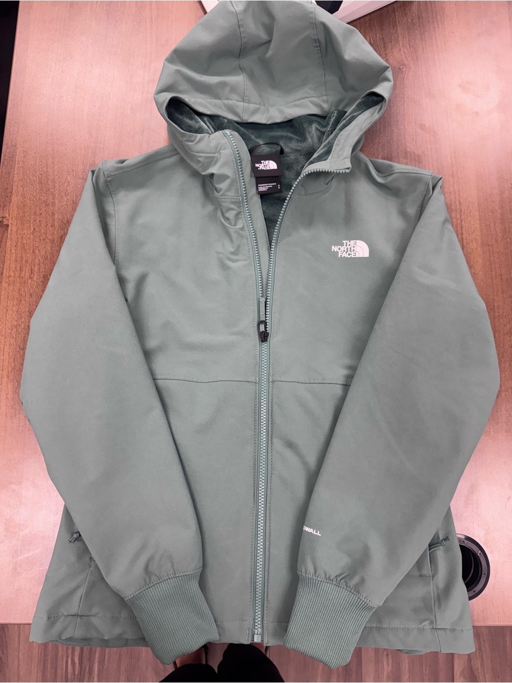The North Face Hooded Softshell Jacket in Sage
